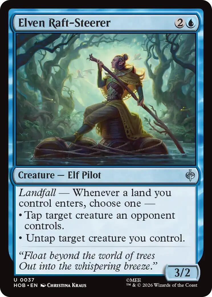 Image for Elven Raft-Steerer (37) (The Hobbit) (HOB) - Magic: The Gathering
