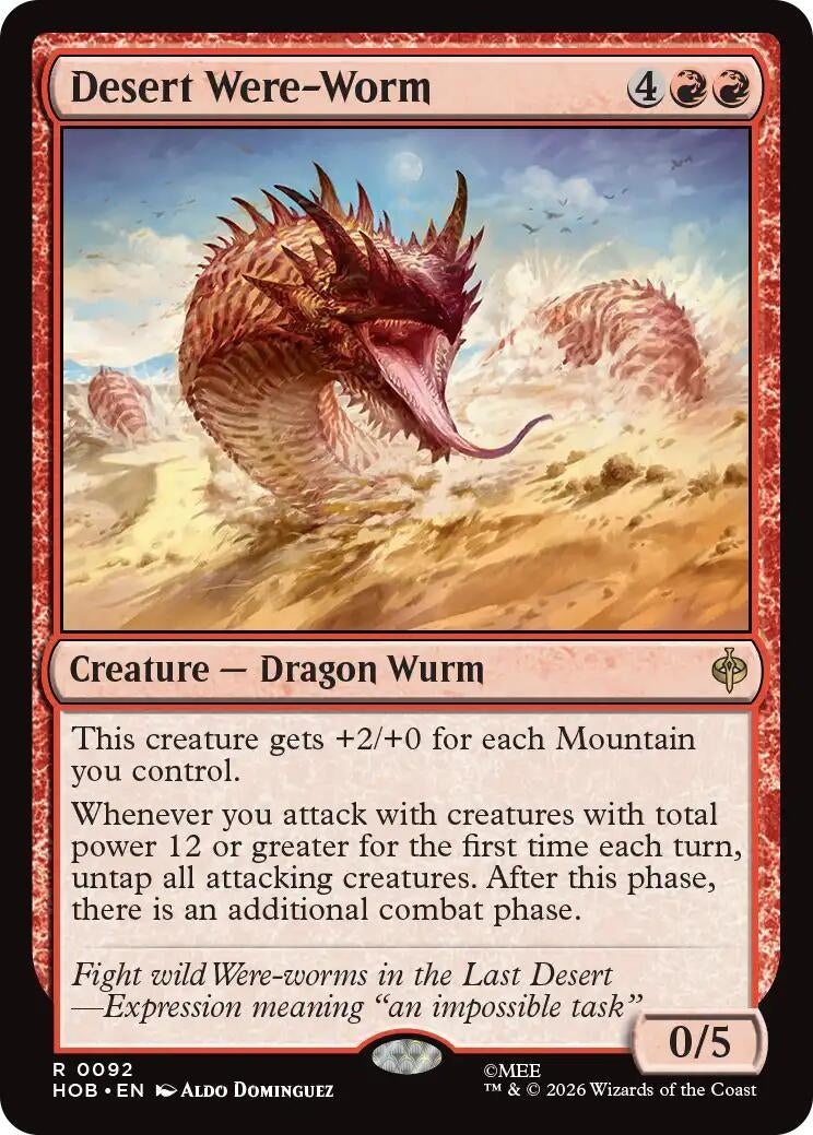 Image for Desert Were-Worm (92) (The Hobbit) (HOB) - Magic: The Gathering