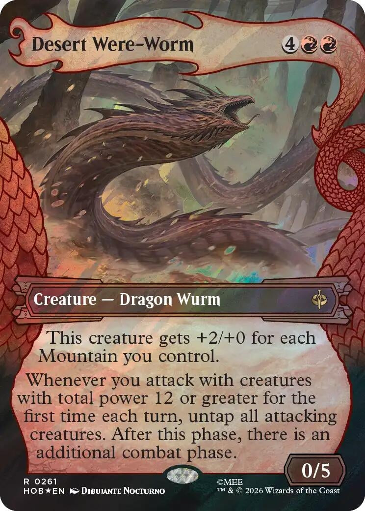 Image for Desert Were-Worm (Showcase) (Surge Foil) (261) (The Hobbit) (HOB) - Magic: The Gathering