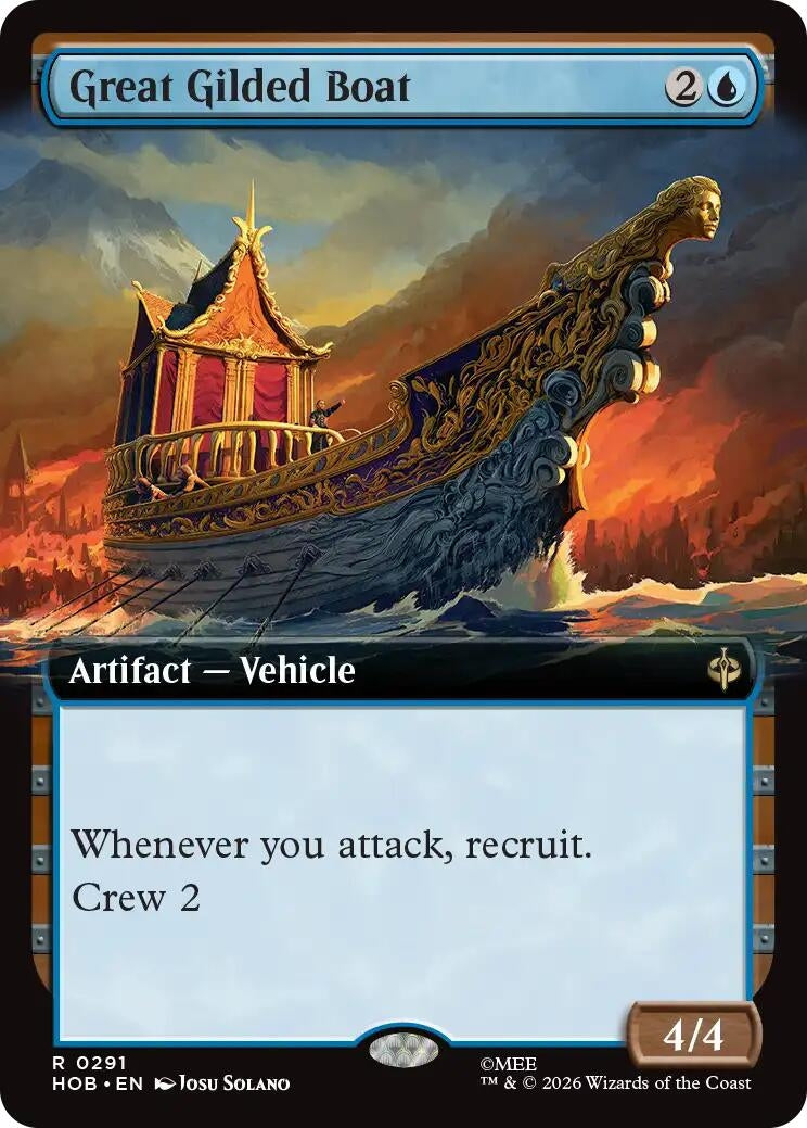 Image for Great Gilded Boat (Extended Art) (291) (The Hobbit) (HOB) - Magic: The Gathering