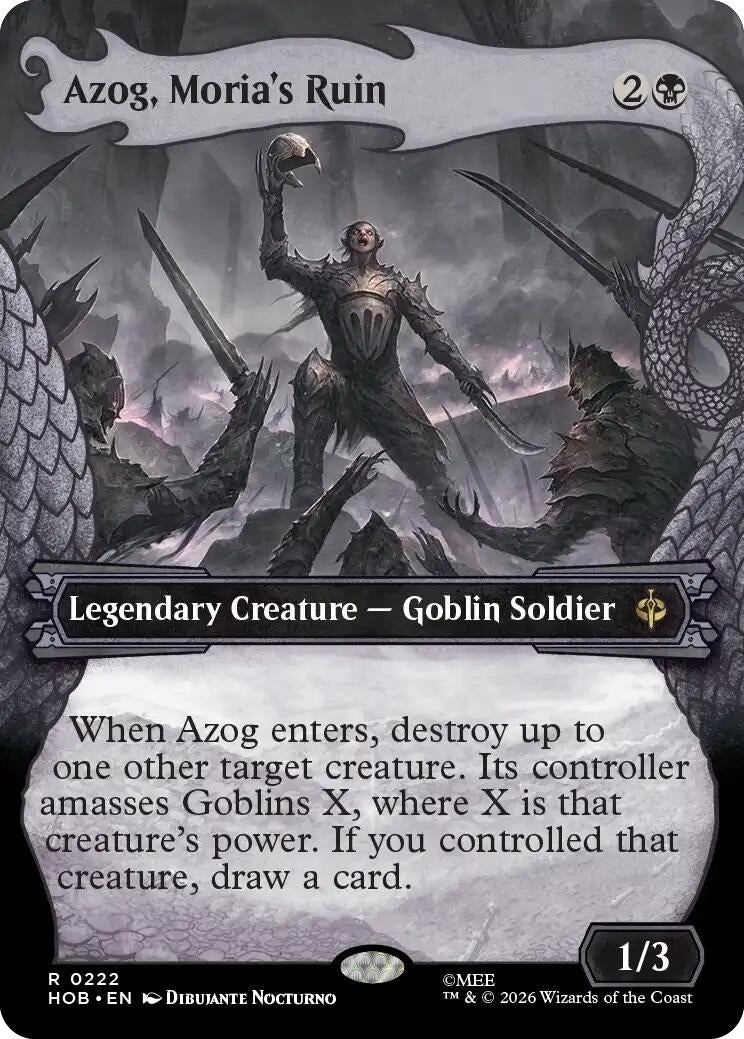 Image for Azog, Moria's Ruin (Showcase) (222) (The Hobbit) (HOB) - Magic: The Gathering