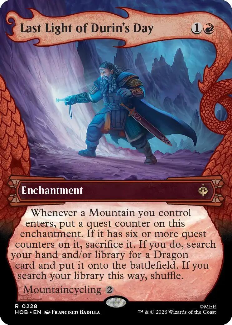 Image for Last Light of Durin's Day (Showcase) (228) (The Hobbit) (HOB) - Magic: The Gathering