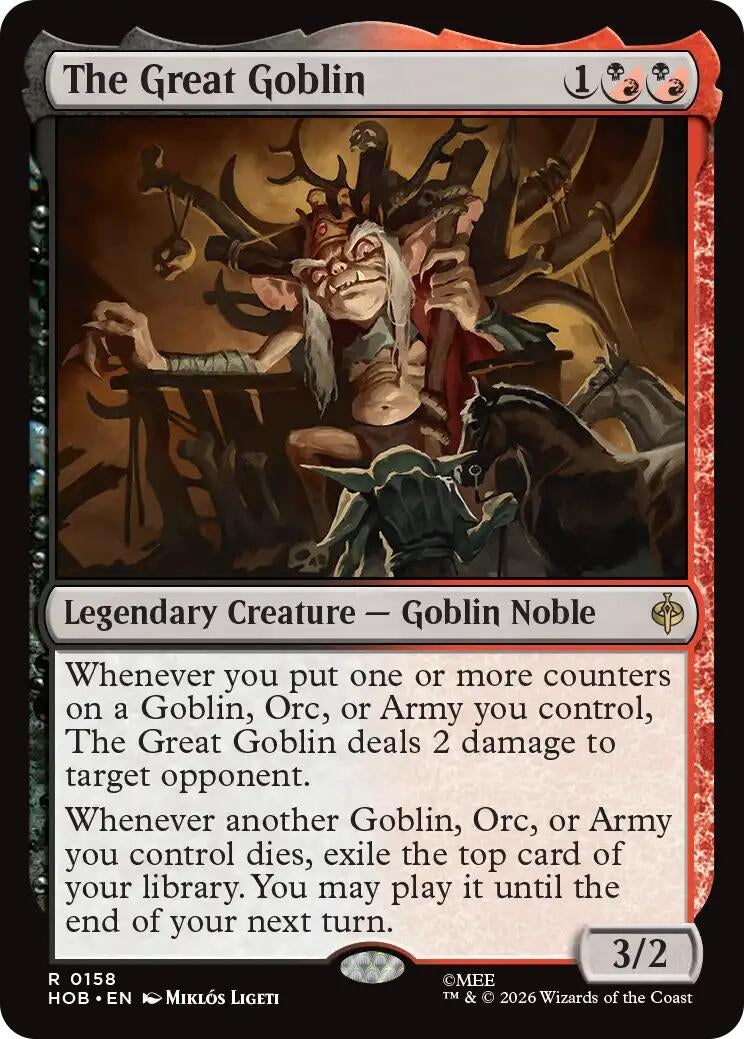 Image for The Great Goblin (158) (The Hobbit) (HOB) - Magic: The Gathering