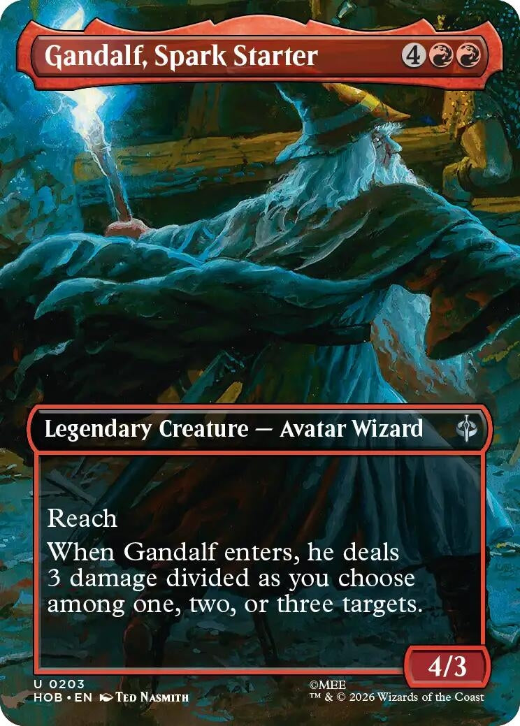 Image for Gandalf, Spark Starter (Borderless) (203) (The Hobbit) (HOB) - Magic: The Gathering
