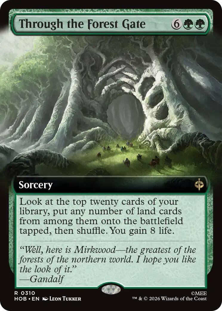 Image for Through the Forest Gate (Extended Art) (310) (The Hobbit) (HOB) - Magic: The Gathering