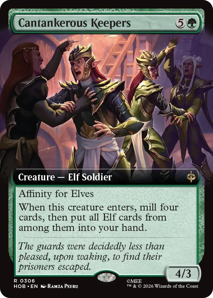 Image for Cantankerous Keepers (Extended Art) (306) (The Hobbit) (HOB) - Magic: The Gathering
