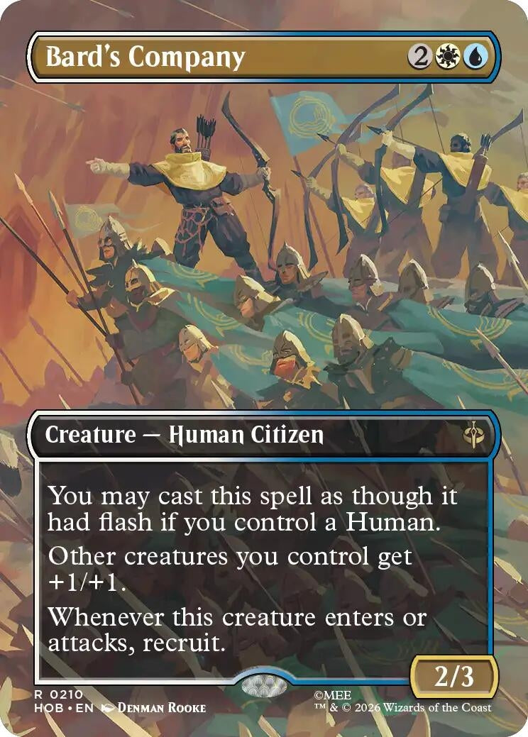 Image for Bard's Company (Borderless) (210) (The Hobbit) (HOB) - Magic: The Gathering