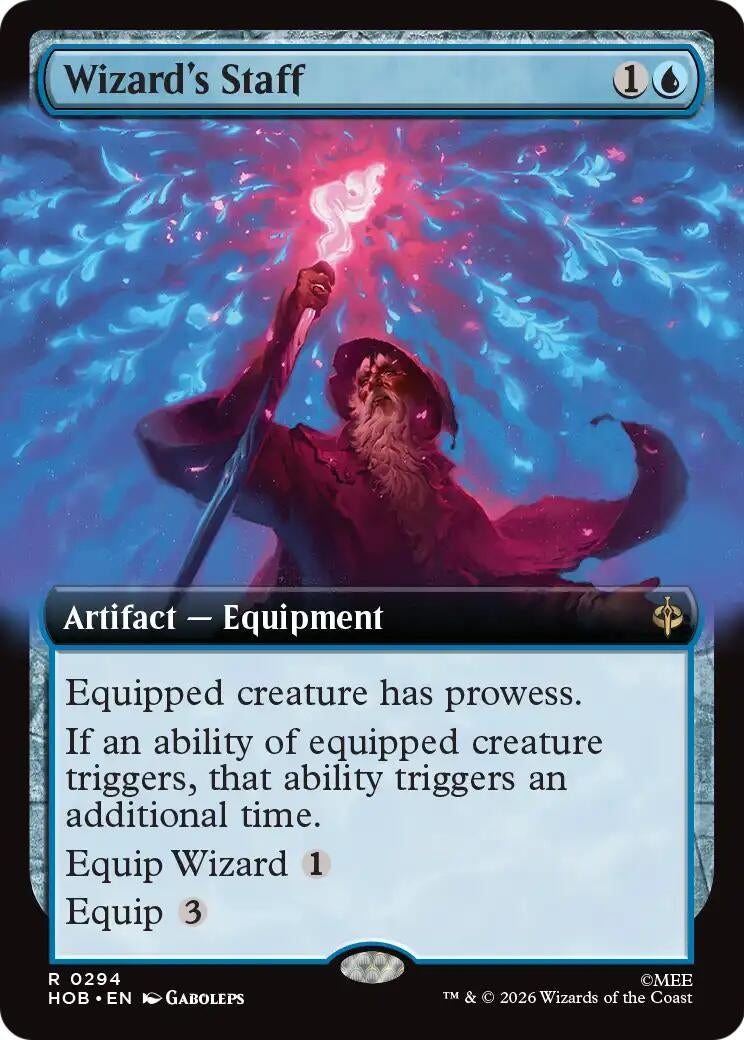 Image for Wizard's Staff (Extended Art) (294) (The Hobbit) (HOB) - Magic: The Gathering