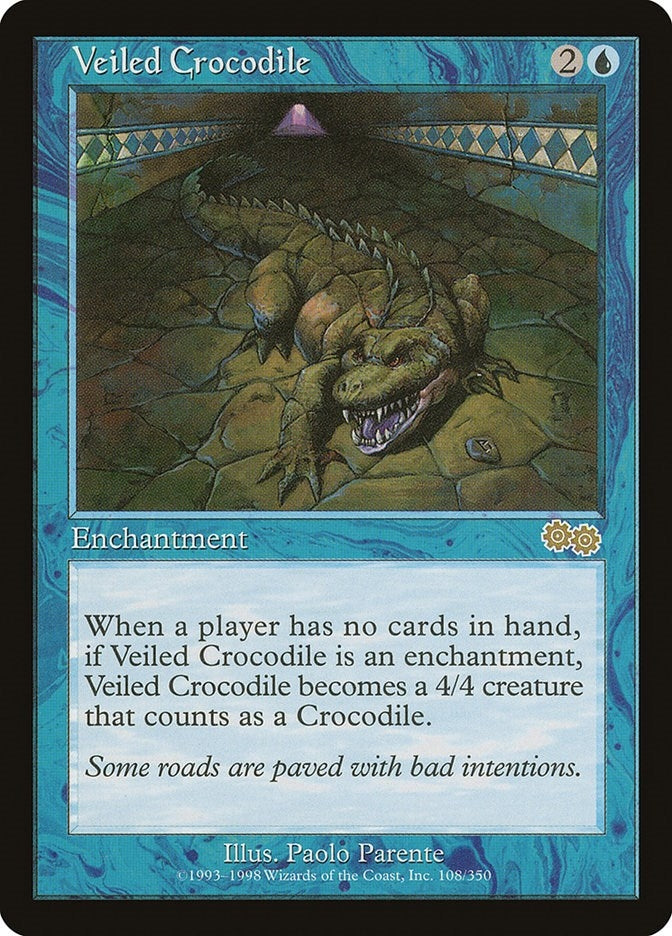 Image for Veiled Crocodile (108) (Urza's Saga) - Magic: The Gathering
