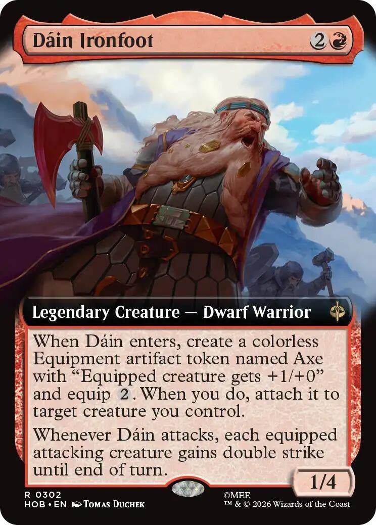 Image for Dain Ironfoot (Extended Art) (302) (The Hobbit) (HOB) - Magic: The Gathering
