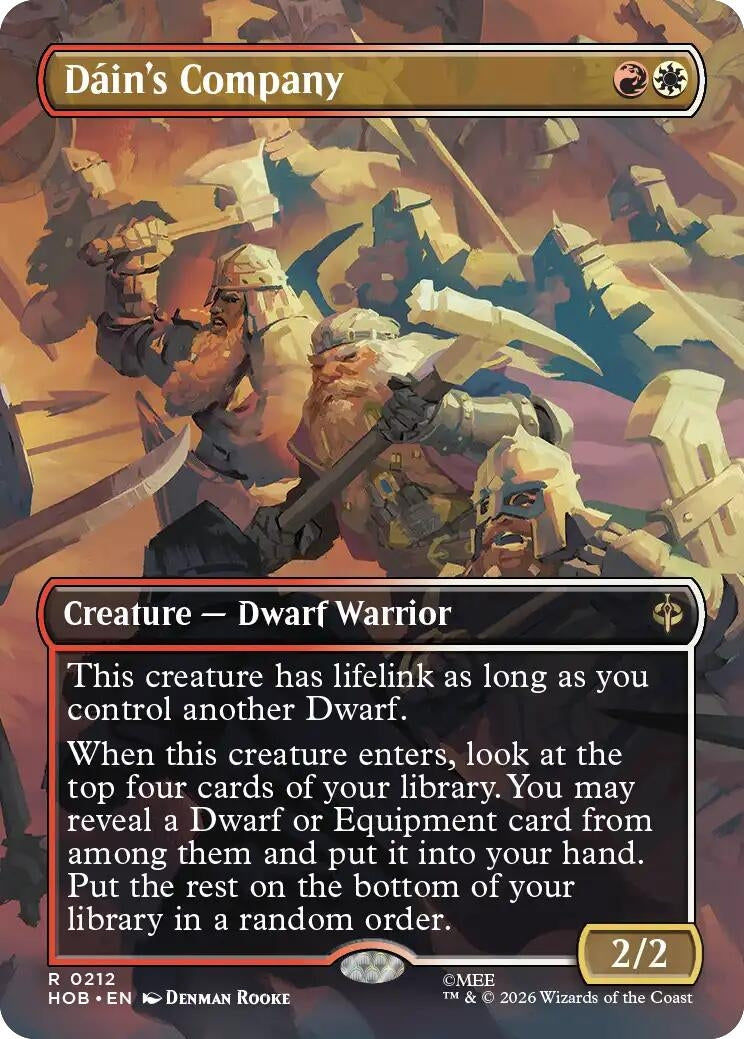Image for Dain's Company (Borderless) (212) (The Hobbit) (HOB) - Magic: The Gathering