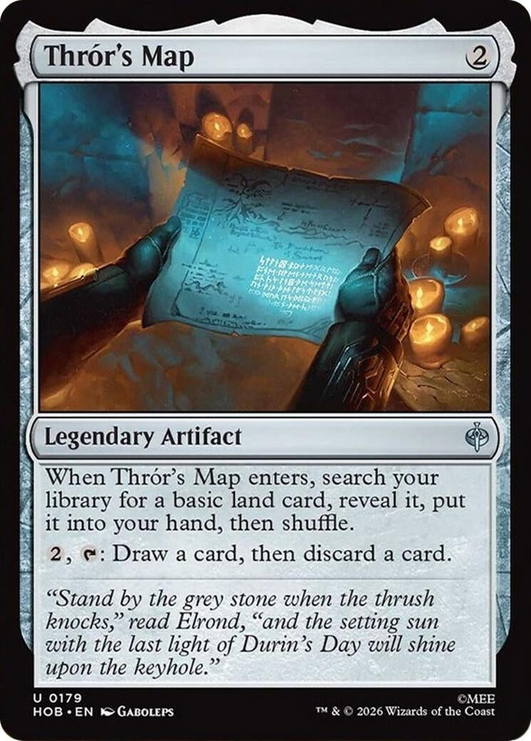 Image for Thror's Map (179) (The Hobbit) (HOB) - Magic: The Gathering
