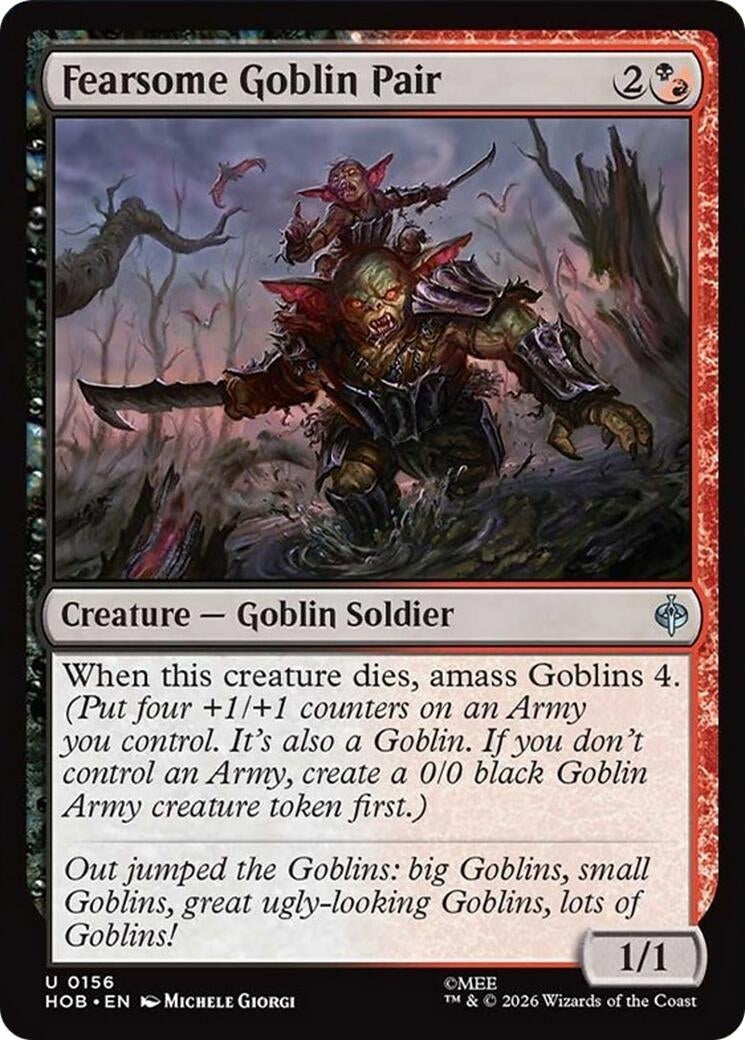 Image for Fearsome Goblin Pair (156) (The Hobbit) (HOB) - Magic: The Gathering
