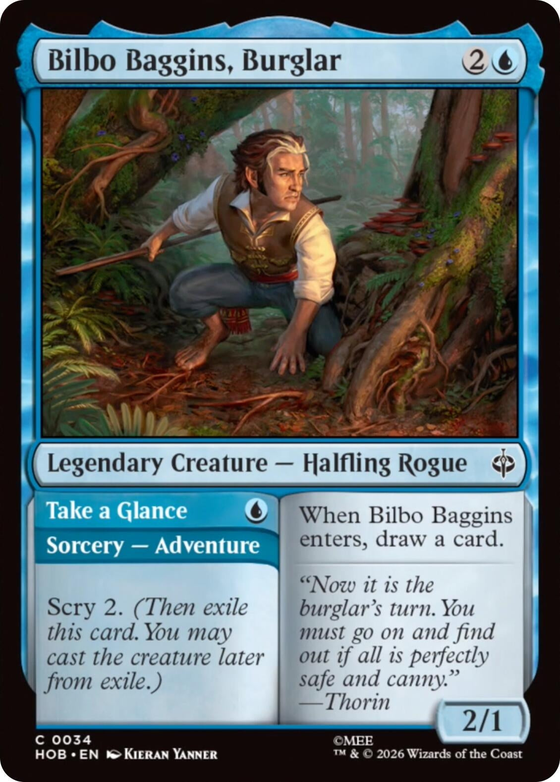 Image for Bilbo Baggins, Burglar (34) (The Hobbit) (HOB) - Magic: The Gathering