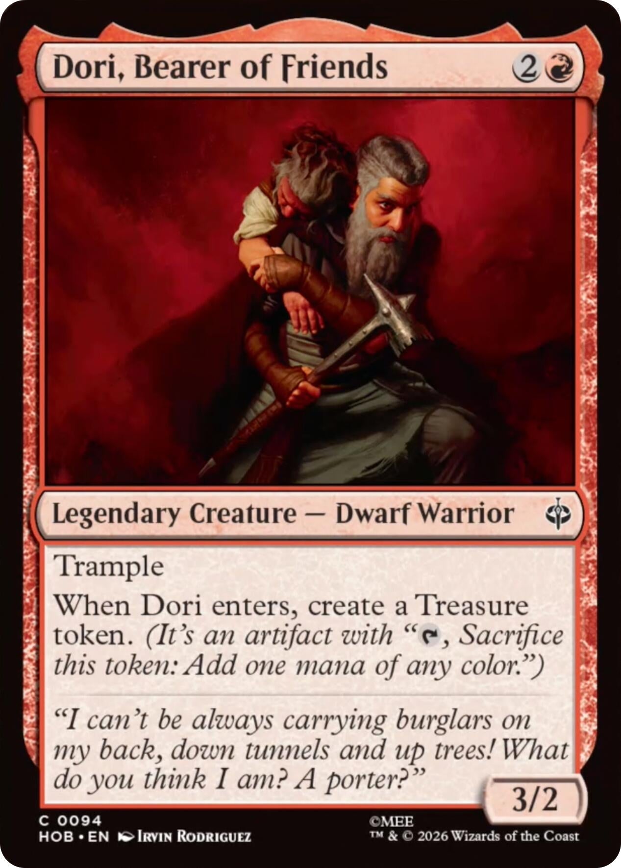 Image for Dori, Bearer of Friends (94) (The Hobbit) (HOB) - Magic: The Gathering