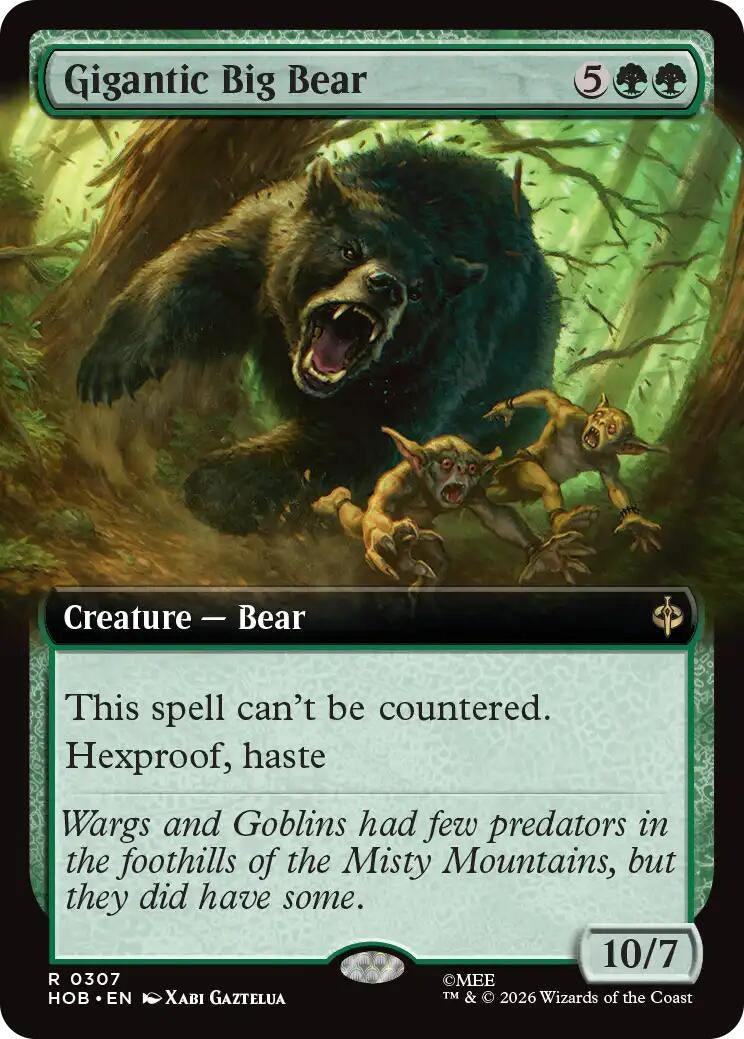 Image for Gigantic Big Bear (Extended Art) (307) (The Hobbit) (HOB) - Magic: The Gathering