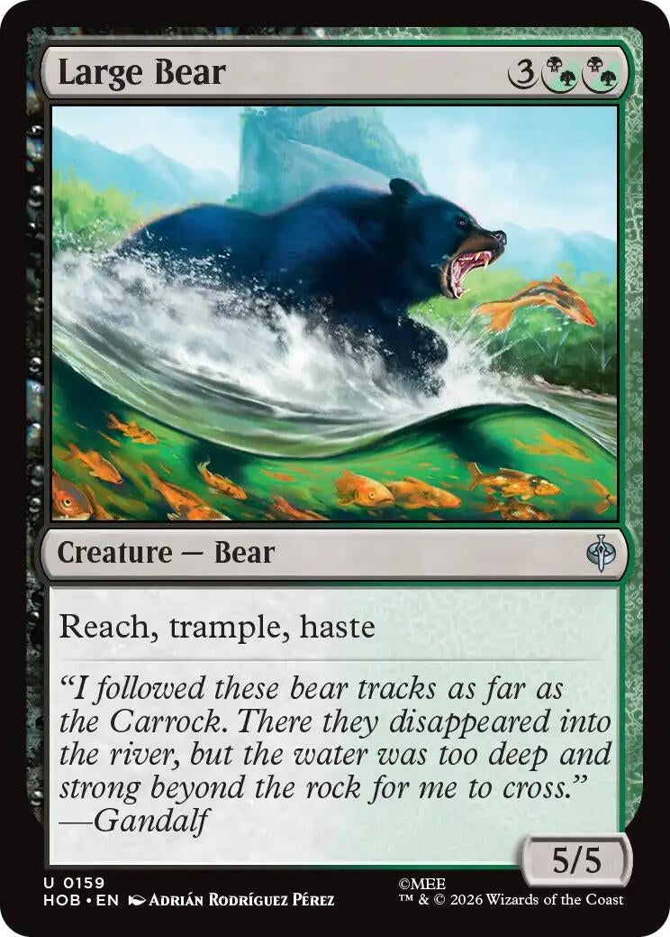 Image for Large Bear (159) (The Hobbit) (HOB) - Magic: The Gathering