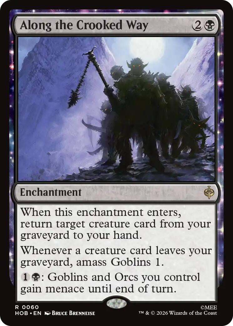 Image for Along the Crooked Way (60) (The Hobbit) (HOB) - Magic: The Gathering