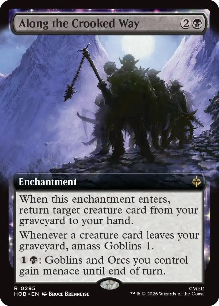 Image for Along the Crooked Way (Extended Art) (295) (The Hobbit) (HOB) - Magic: The Gathering