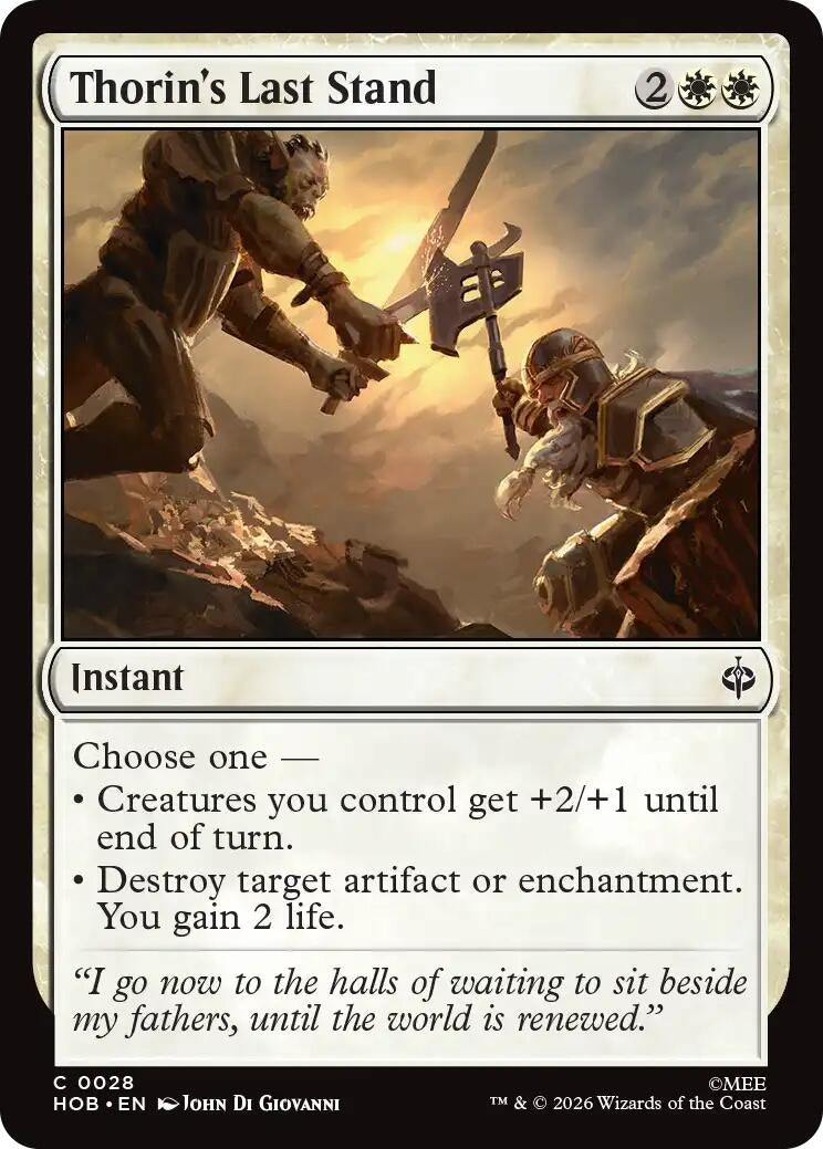 Image for Thorin's Last Stand (28) (The Hobbit) (HOB) - Magic: The Gathering
