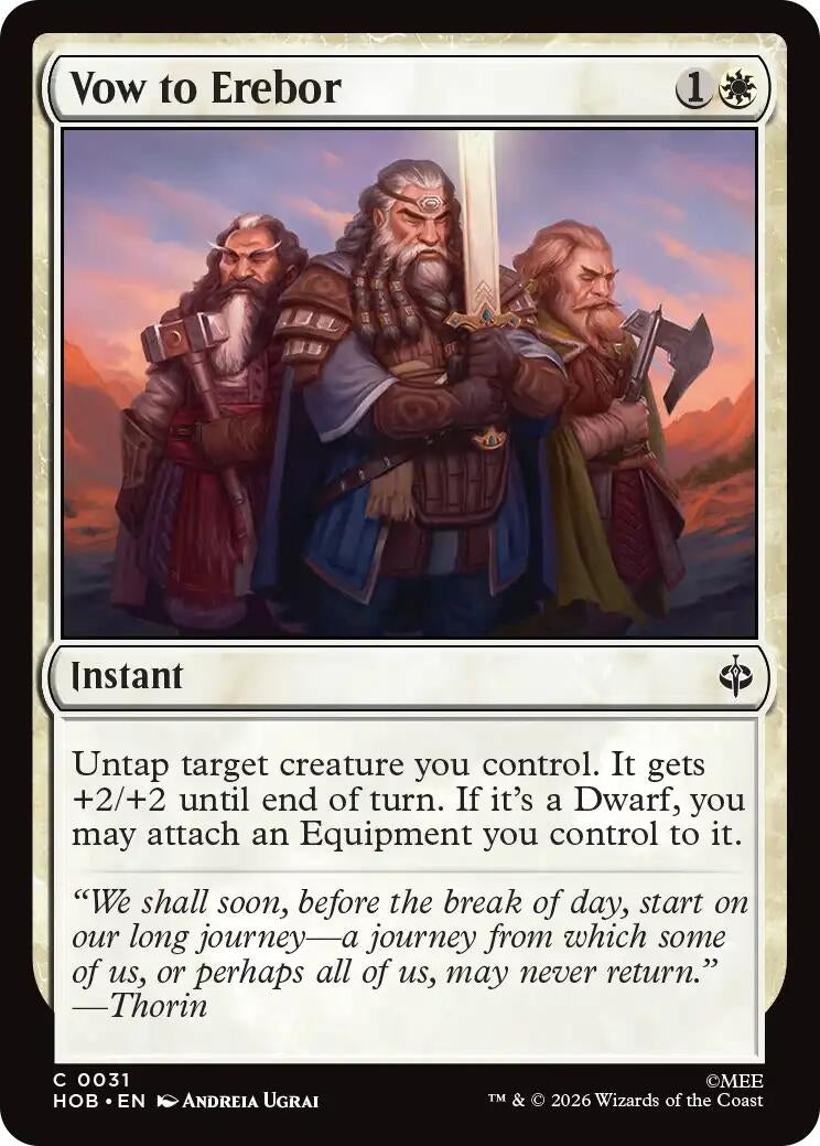 Image for Vow to Erebor (31) (The Hobbit) (HOB) - Magic: The Gathering