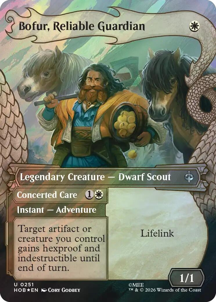 Image for Bofur, Reliable Guardian (Showcase) (Surge Foil) (251) (The Hobbit) (HOB) - Magic: The Gathering