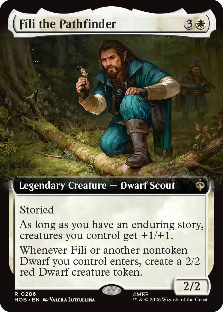 Image for Fili the Pathfinder (Extended Art) (286) (The Hobbit) (HOB) - Magic: The Gathering
