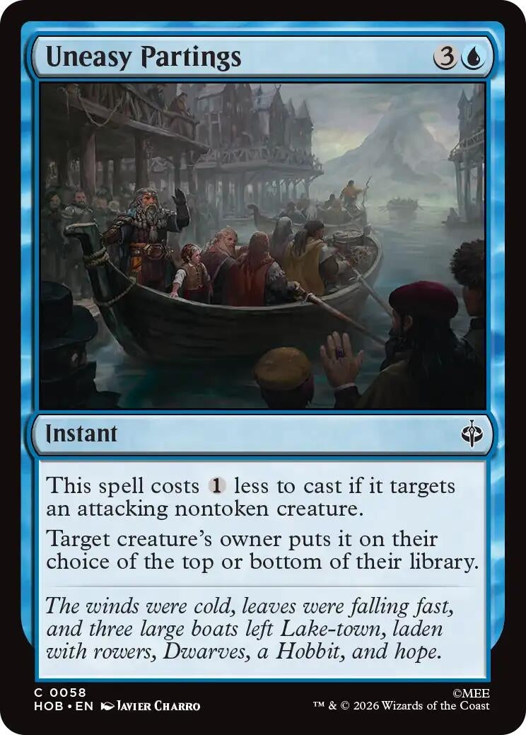 Image for Uneasy Partings (58) (The Hobbit) (HOB) - Magic: The Gathering