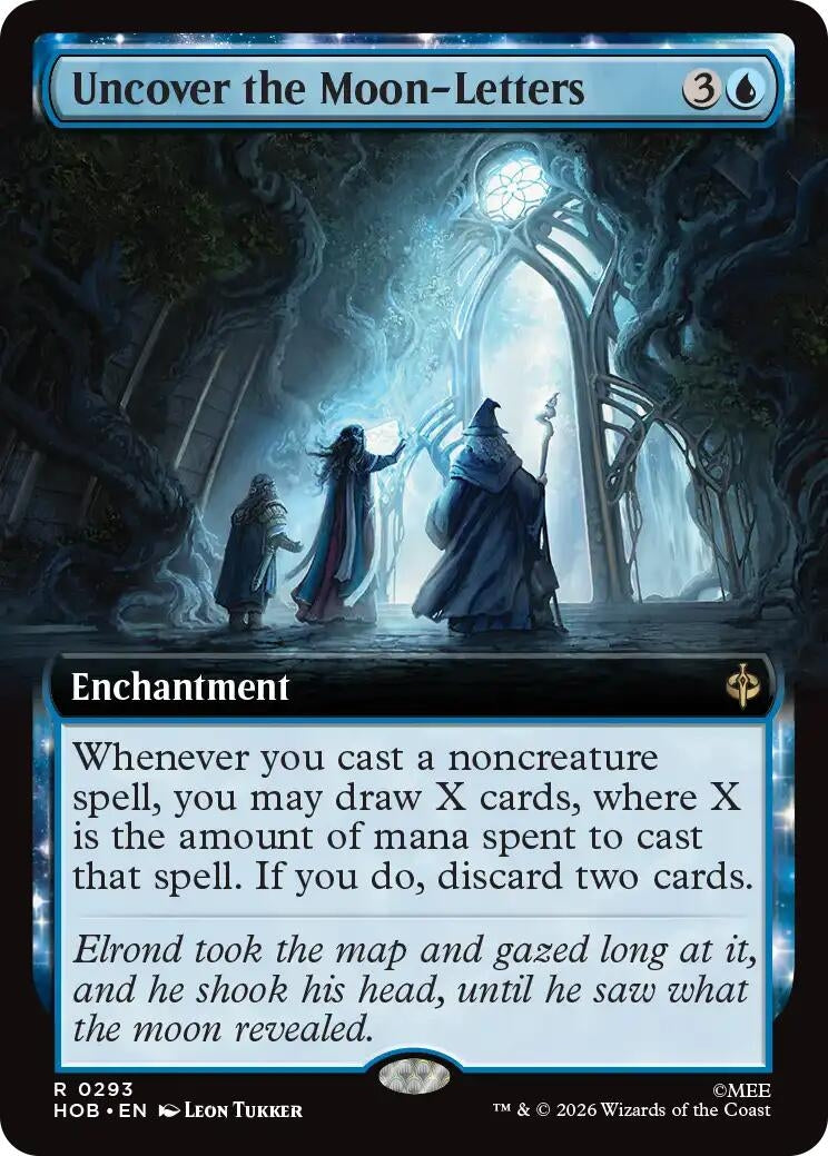Image for Uncover the Moon-Letters (Extended Art) (293) (The Hobbit) (HOB) - Magic: The Gathering