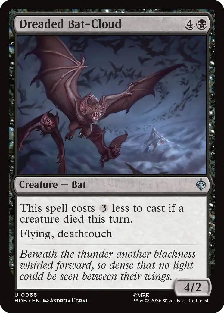 Image for Dreaded Bat-Cloud (66) (The Hobbit) (HOB) - Magic: The Gathering