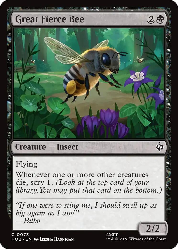 Image for Great Fierce Bee (73) (The Hobbit) (HOB) - Magic: The Gathering