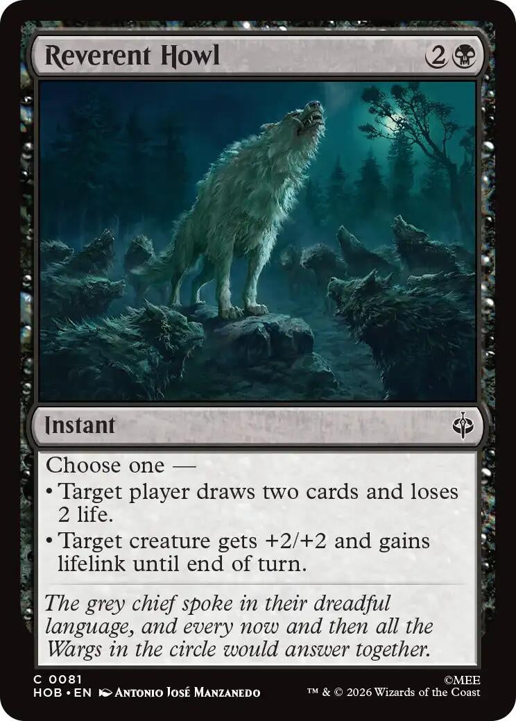Image for Reverent Howl (81) (The Hobbit) (HOB) - Magic: The Gathering