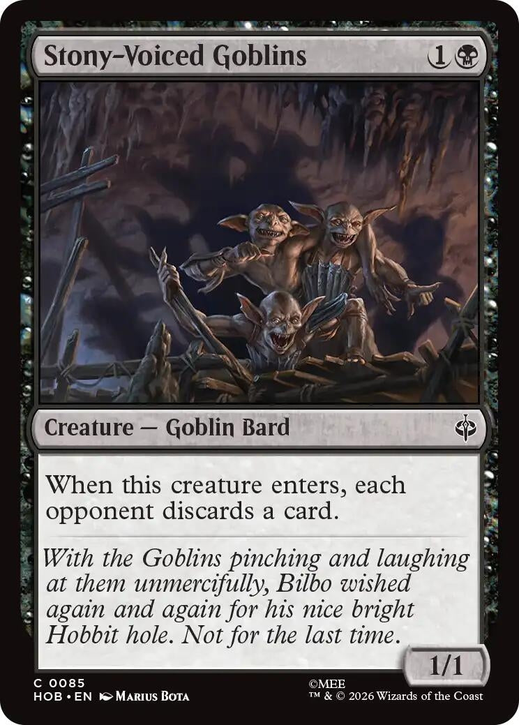 Image for Stony-Voiced Goblins (85) (The Hobbit) (HOB) - Magic: The Gathering