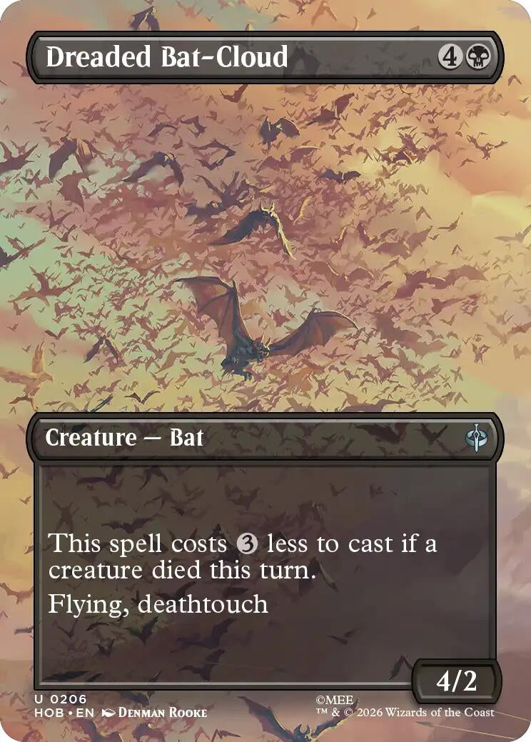 Image for Dreaded Bat-Cloud (Borderless) (206) (The Hobbit) (HOB) - Magic: The Gathering