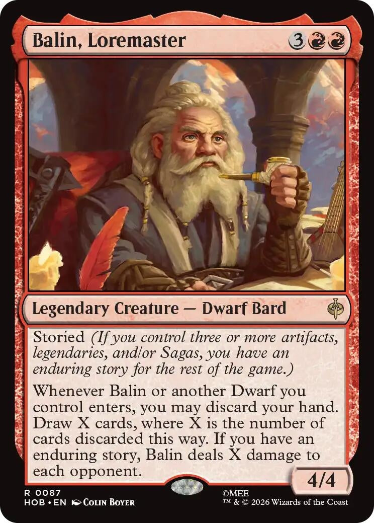 Image for Balin, Loremaster (87) (The Hobbit) (HOB) - Magic: The Gathering