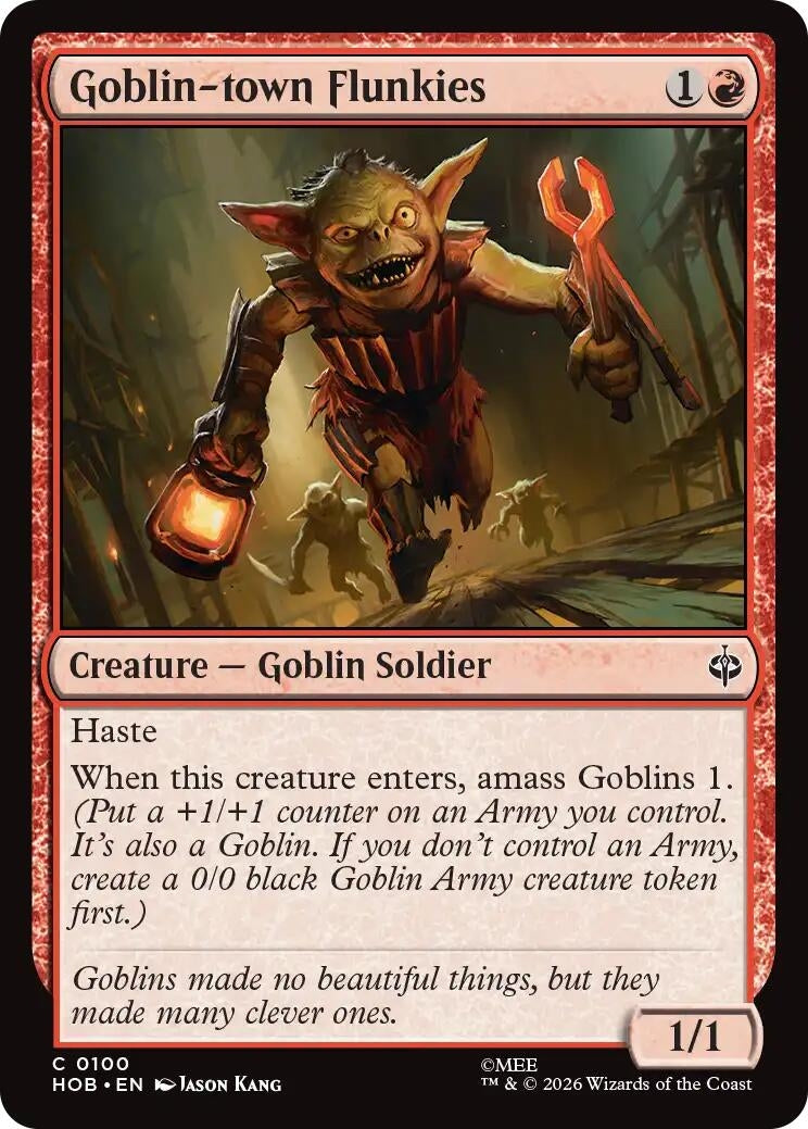 Image for Goblin-town Flunkies (100) (The Hobbit) (HOB) - Magic: The Gathering