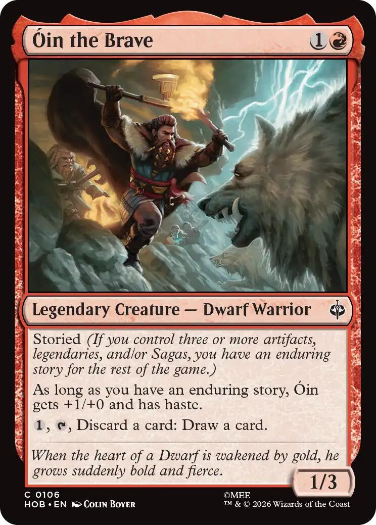 Image for Oin the Brave (106) (The Hobbit) (HOB) - Magic: The Gathering