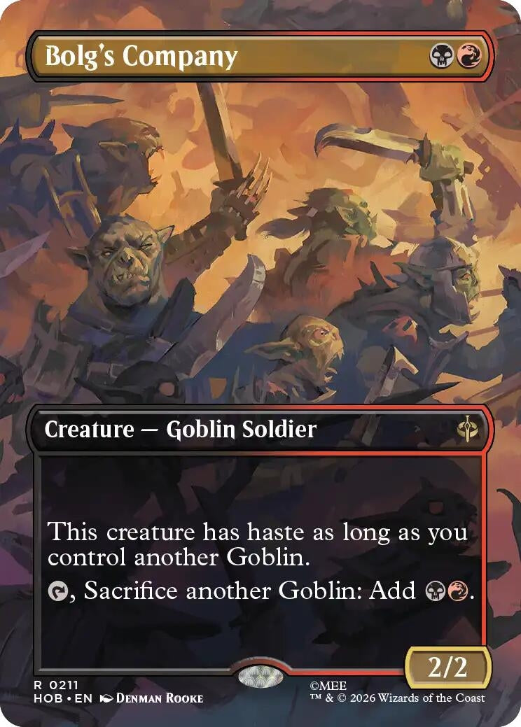 Image for Bolg's Company (Borderless) (211) (The Hobbit) (HOB) - Magic: The Gathering