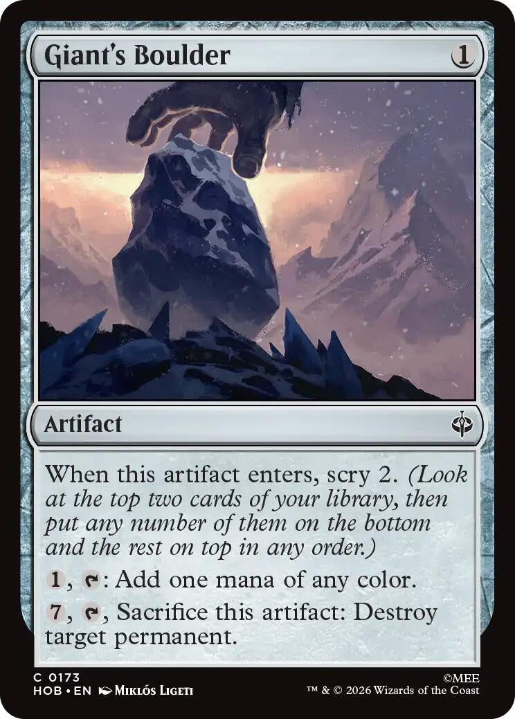 Image for Giant's Boulder (173) (The Hobbit) (HOB) - Magic: The Gathering