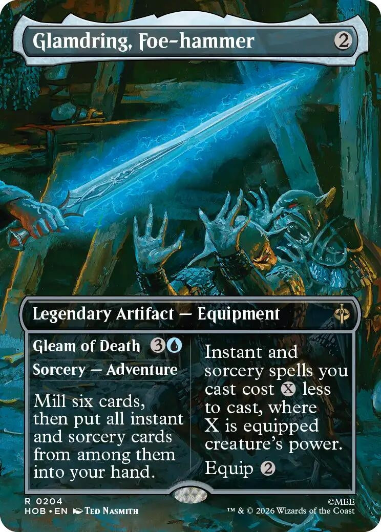 Image for Glamdring, Foe-hammer (Borderless) (204) (The Hobbit) (HOB) - Magic: The Gathering