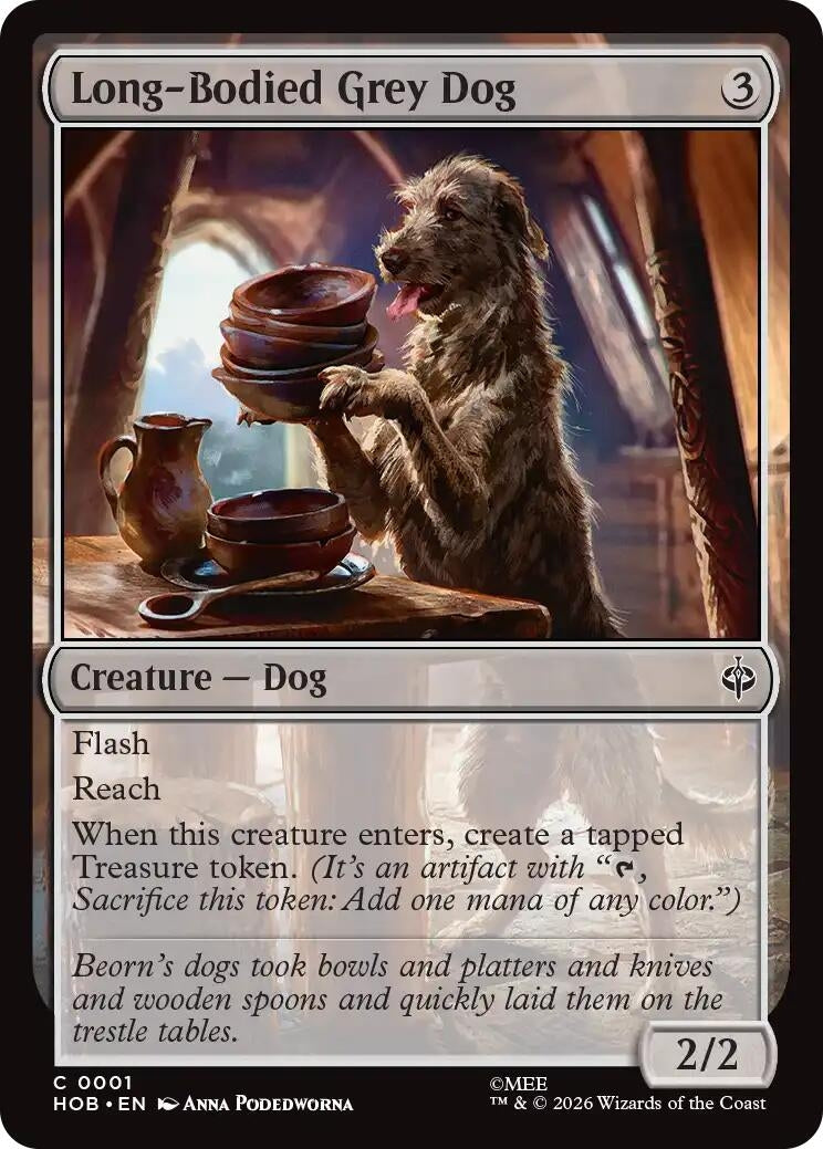 Image for Long-Bodied Grey Dog (1) (The Hobbit) (HOB) - Magic: The Gathering