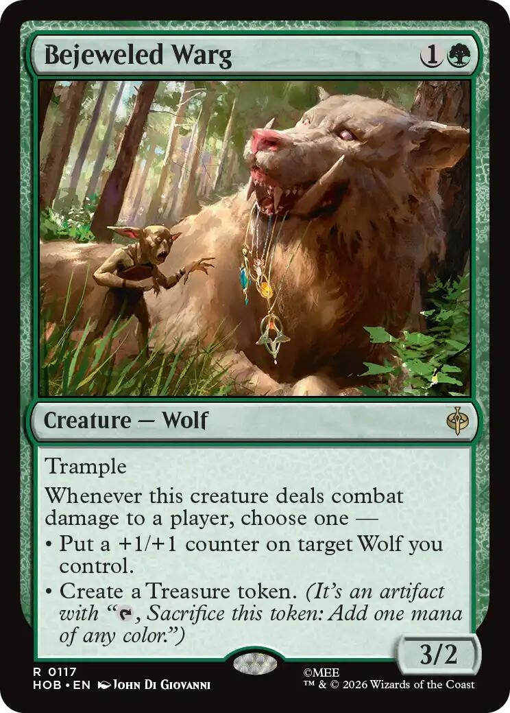 Image for Bejeweled Warg (117) (The Hobbit) (HOB) - Magic: The Gathering