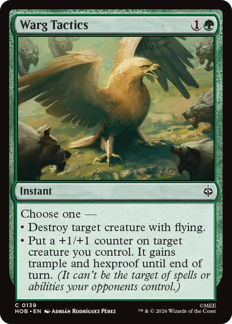 Image for Warg Tactics (139) (The Hobbit) (HOB) - Magic: The Gathering
