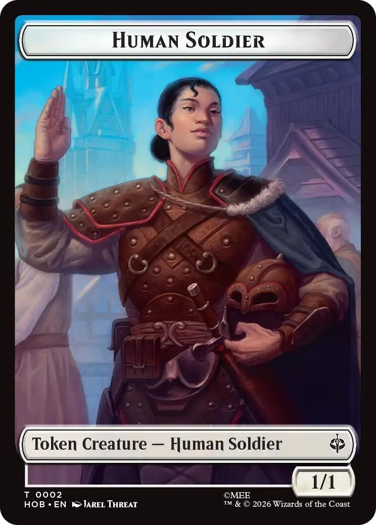 Image for Human Soldier // Dwarf Double-Sided Token (2 // 6) (The Hobbit) (HOB) - Magic: The Gathering