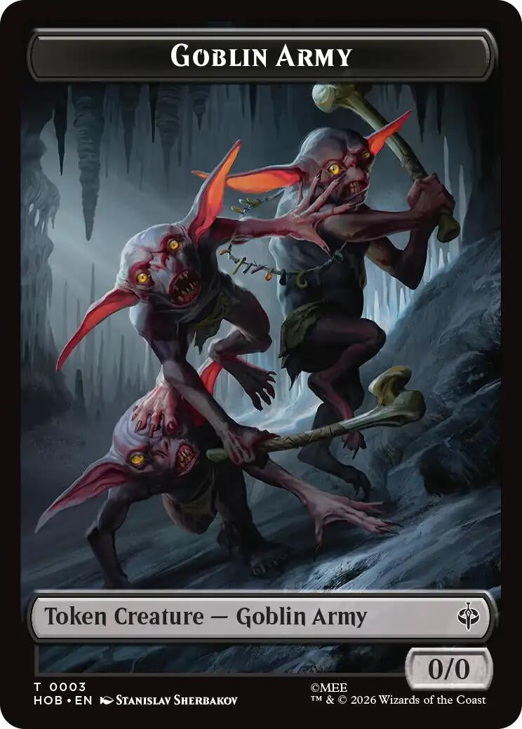 Image for Goblin Army (0003) // Treasure (0012) Double-Sided Token (3 // 12) (The Hobbit) (HOB) - Magic: The Gathering