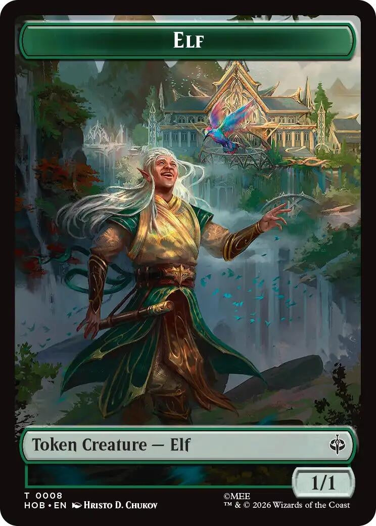 Image for Elf // Dwarf Double-Sided Token (8 // 6) (The Hobbit) (HOB) - Magic: The Gathering