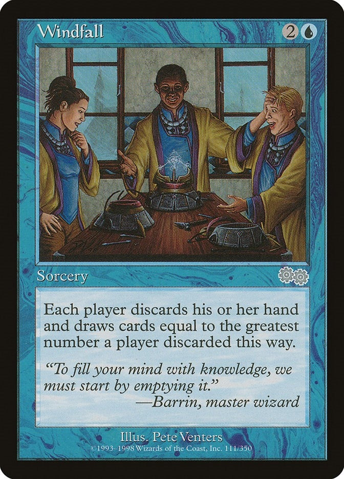 Image for Windfall (111) (Urza's Saga) - Magic: The Gathering