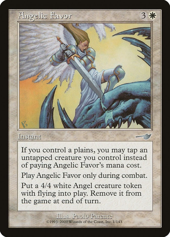 Image for Angelic Favor (1) (Nemesis) - Magic: The Gathering