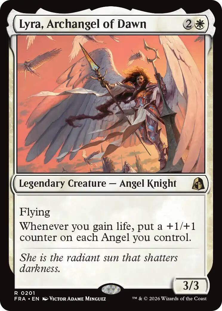 Image for Lyra, Archangel of Dawn (201) (Reality Fracture) (FRA) - Magic: The Gathering