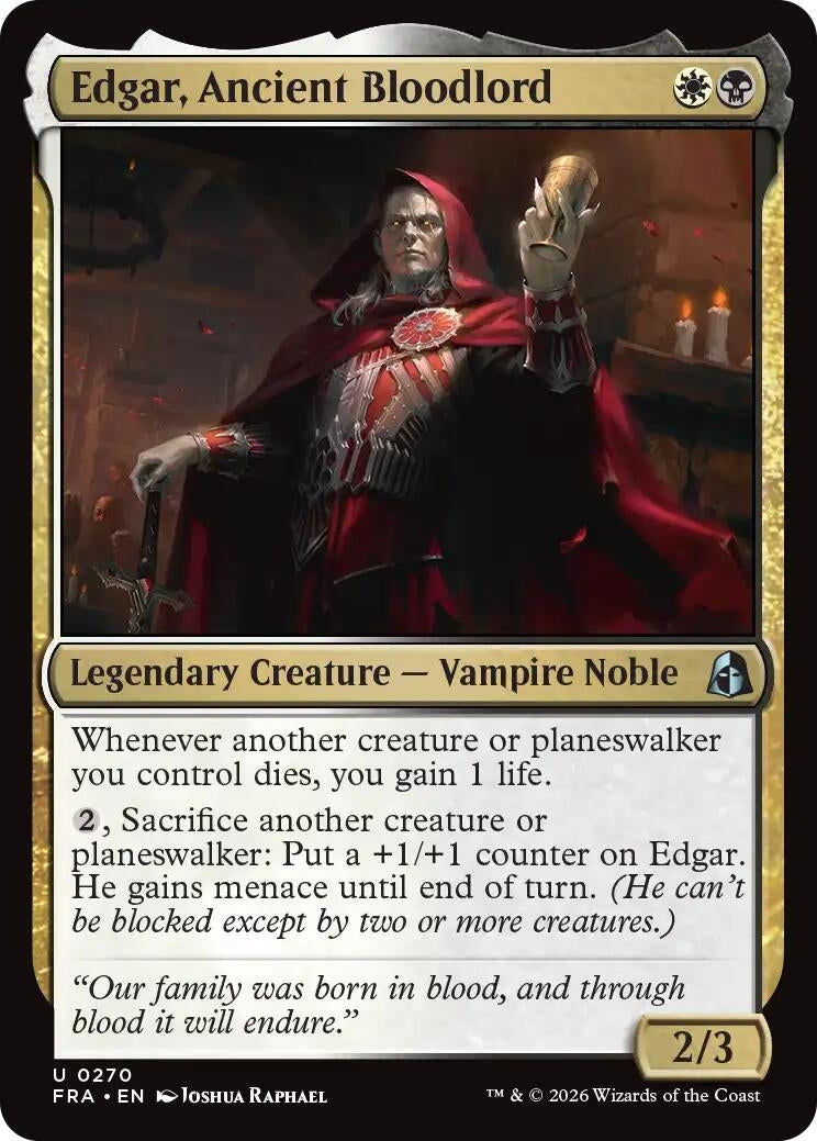 Image for Edgar, Ancient Bloodlord (270) (Reality Fracture) (FRA) - Magic: The Gathering
